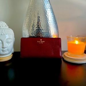 Red Kate Spade Bifold Wallet